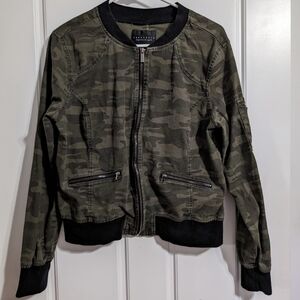 Anthropologie Sanctuary Brand Camo Bomber Jacket Size Medium Women's